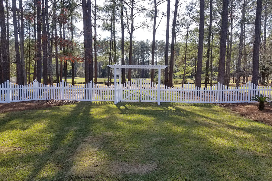 White Tree Line Fence